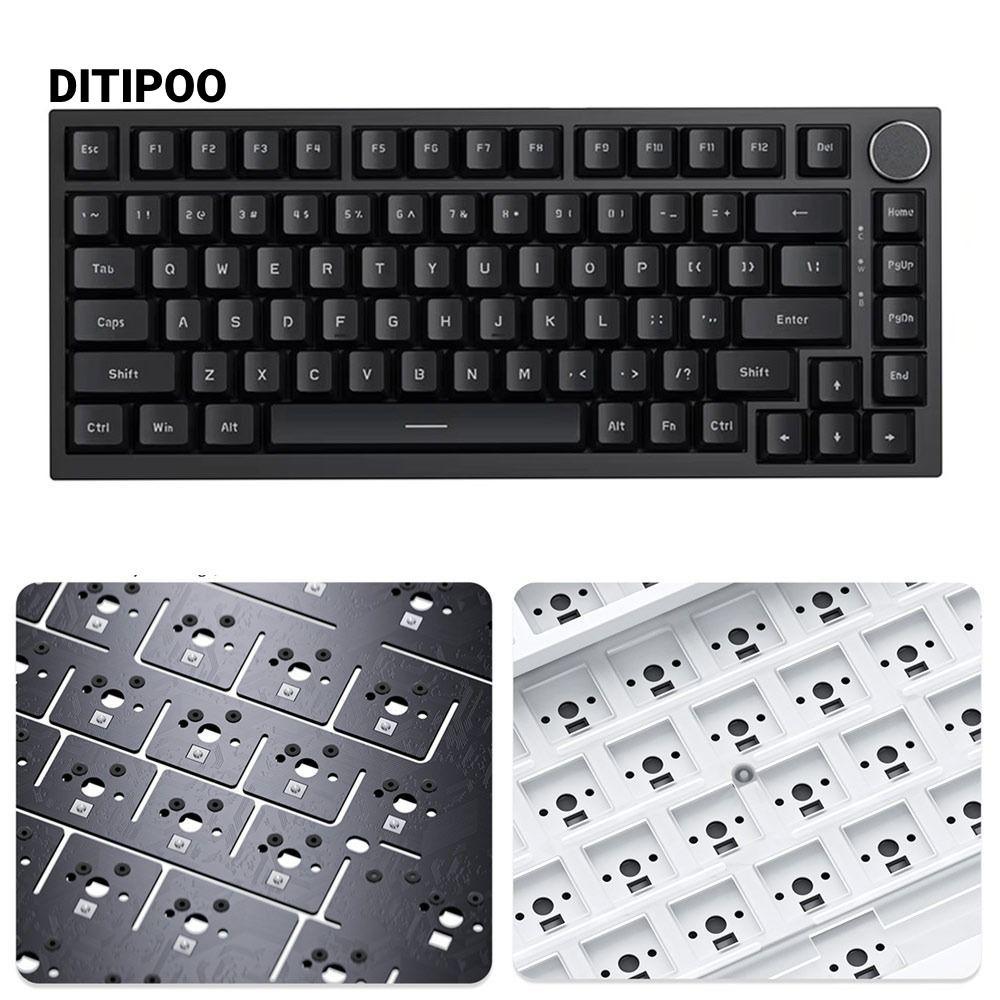 Bàn phím cơ DITIPOO, Bàn phím chơi Game 82 phím có đèn nền, AK820 có núm Bàn văn phòng im lặng