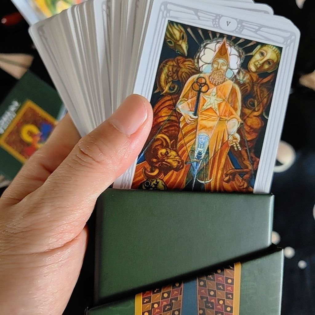[Hàng có sẵn] 5.7 * 8.9cm Phiên bản Mỹ Thoth Tarot Card Game Tiếng Anh Board Game Thoth Tarot