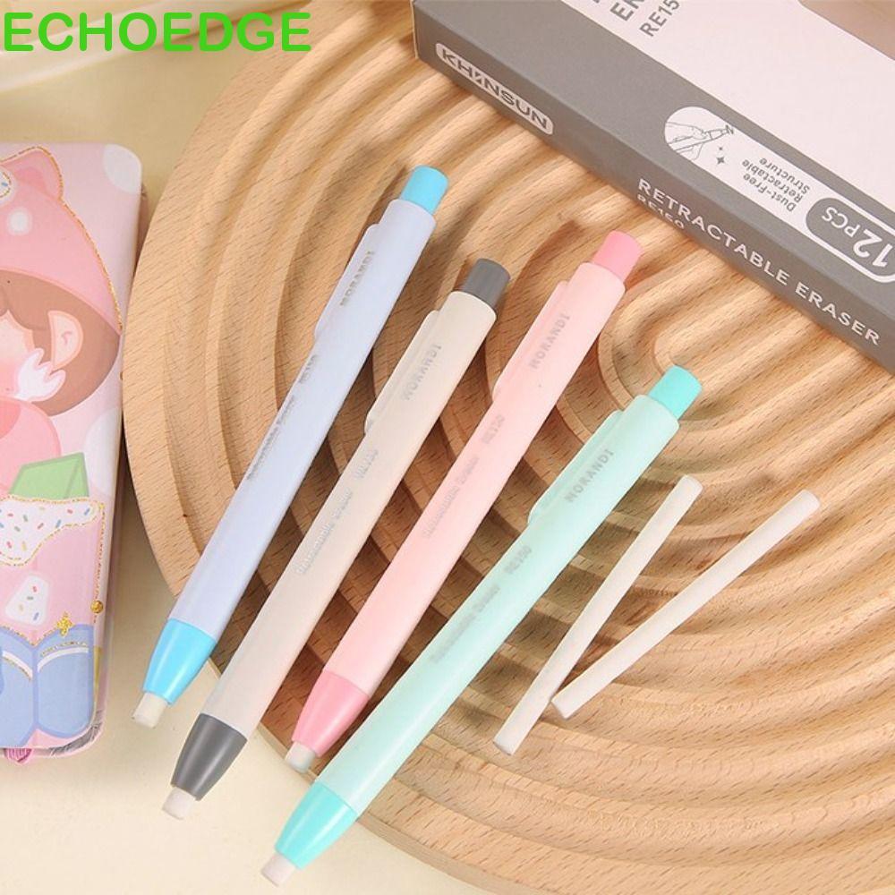 ECHOEDGE Press Pencil Eraser, Pen Style Writing Retractable Eraser, Creative Efficiency Wiping Corre
