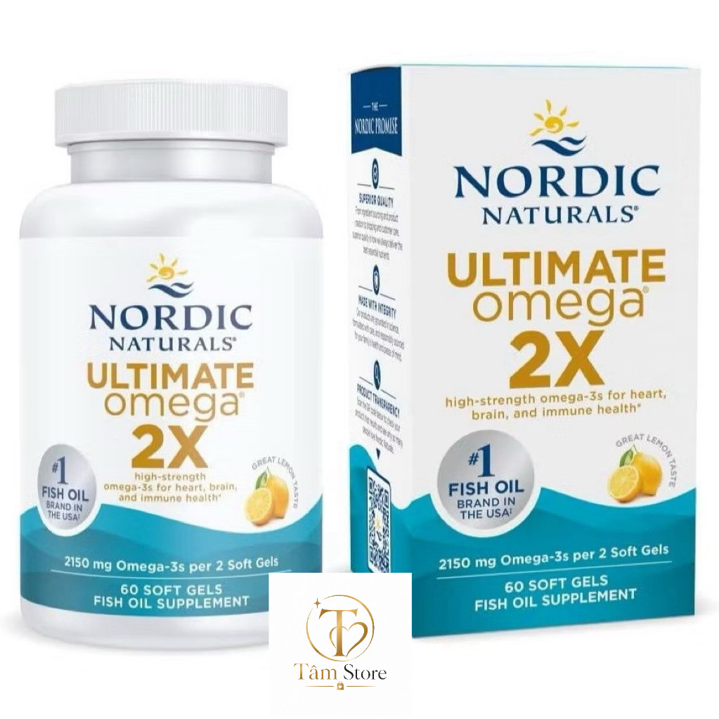 Viên Uống Bổ Sung Omega-3 Nordic Naturals Ultimate Omega 2X – Hỗ Trợ Tim Mạch, Não Bộ, Xương Khớp _T