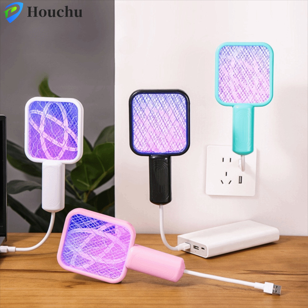 Houchu HOUCHU Bẫy Muỗi USB, Tay cầm có thể uốn cong Lưới bảo vệ cách nhiệt Đèn UV Bẫy muỗi, Hướng có