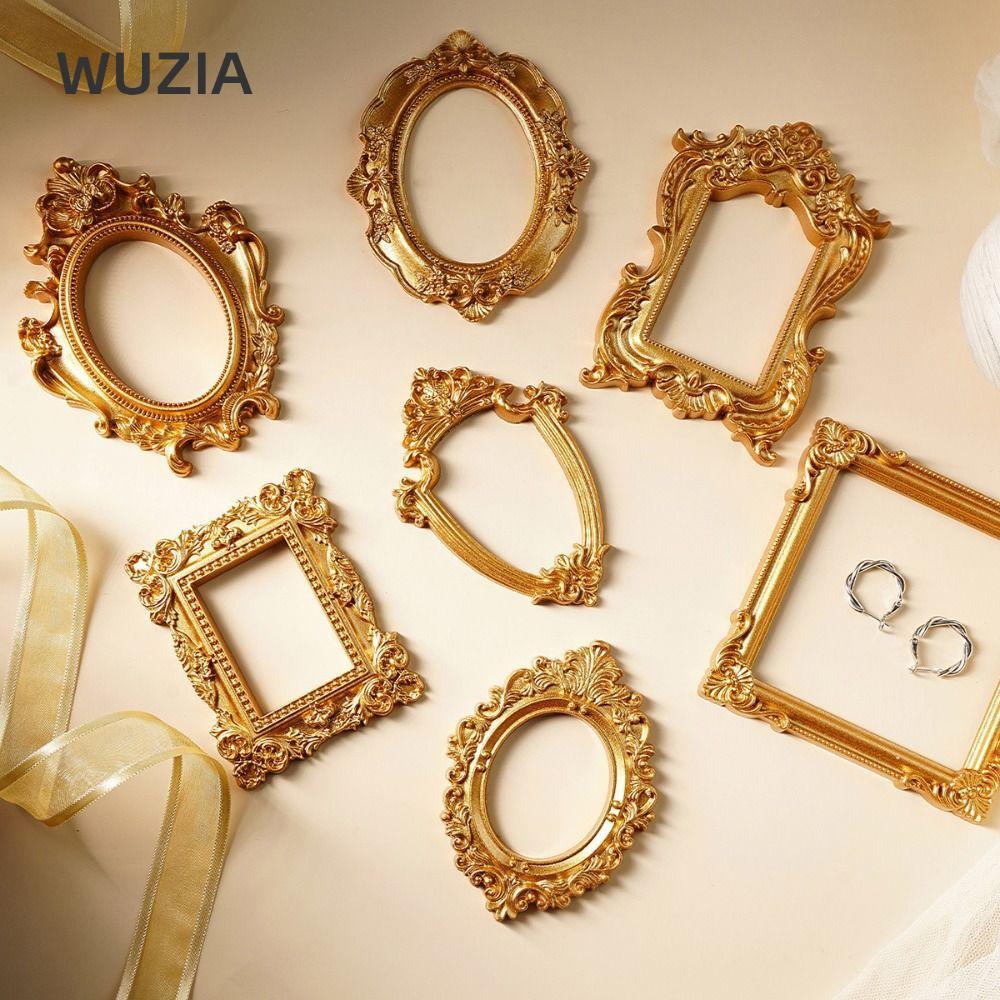 WUZIA DIY Shadow Box Frame, Gold Mini Photo Frames, Creative DIY Wedding Photo Display Frame Quà tặn