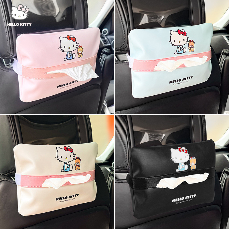 Kitty Kitty Kitty Kitty Xe Hộp Đựng Khăn Giấy Loại Treo Xe Ô Tô Tấm Che Nắng Sáng Tạo Dễ Thương Tay 