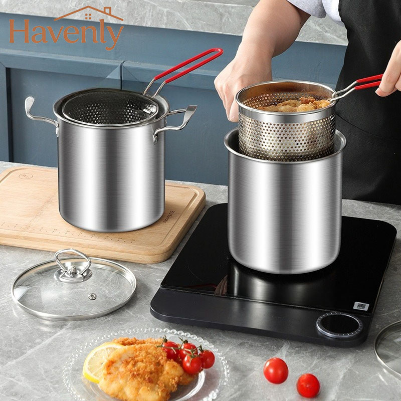 [Giao hàng nội địa 24h] Nồi chiên sâu NOX có vòi thoát dầu, tiện lợi khi sử dụng trên mọi loại bếp. 