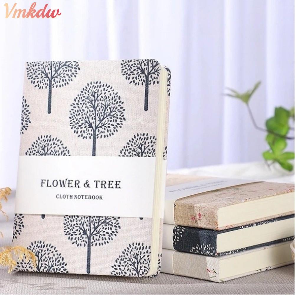 Sổ tay hoa VMKDW, Sách tài khoản tay siêu dày phủ vải, Sách bìa cứng in Notepad A6 / B6 Nhật ký học 