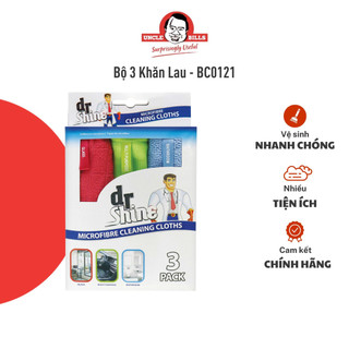 Bộ 3 khăn lau sợi vải uncle bills kích thước vừa vặn siêu mềm giúp lau chùi sạch sẽ - bc0121