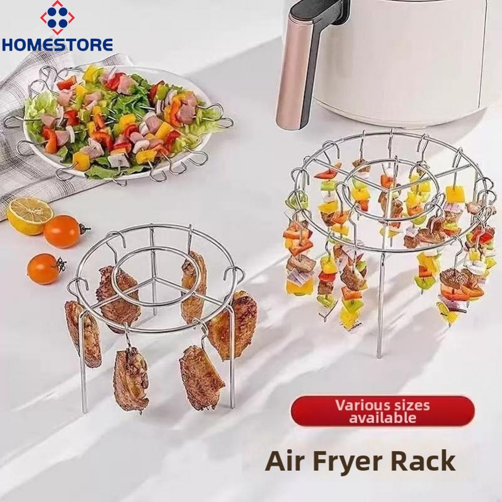 [Homestore]Circular Vertical Grill 24 String 304 Stainless Steel for Air Fryer and Oven Use