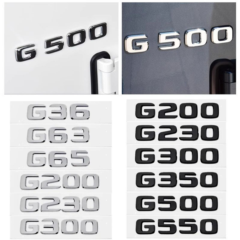 3D Chữ Cái Xe Đuôi Hộp Biểu Tượng Phía Sau Thân Xe Miếng Dán Huy Hiệu Cho Xe Mercedes Benz G36 G63 G