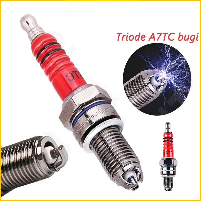 [Hàng Sẵn]1 Bugi a7tc  Cho Xe Máy dirt bike Gokart / multi angle 3 Điện