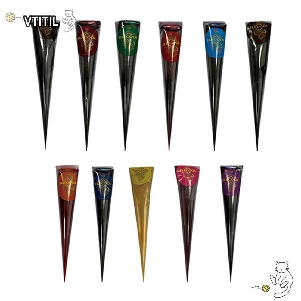 VTITIL Henna Tattoo Cream, Dễ sử dụng Bán vĩnh viễn Henna Paste Cone, Henna Cream Black Brown Tempor