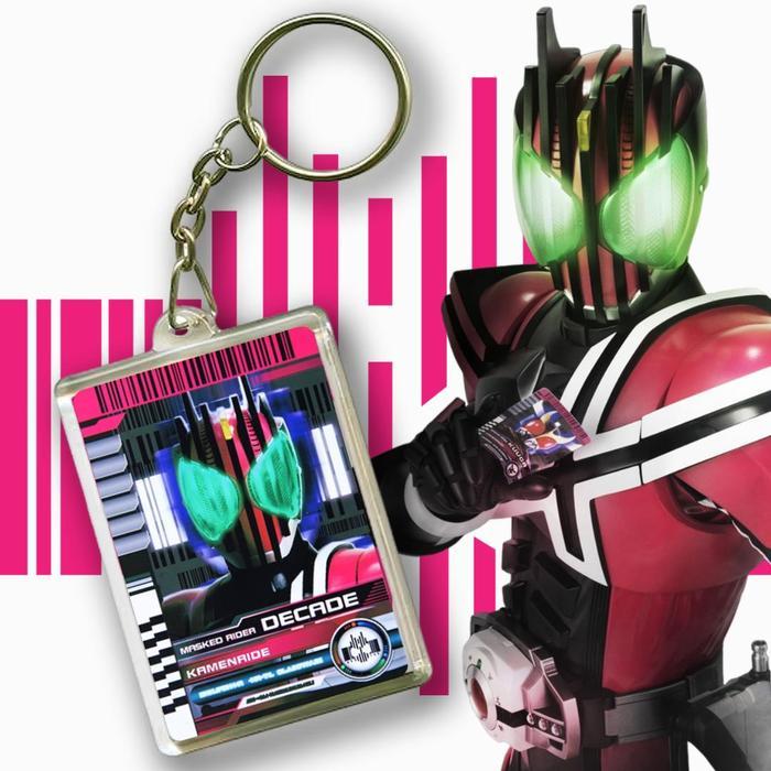 Gantungan Kunci Kamen Rider Decade Ride Card DX Decadriver | Ganci Keychain Custom Kamen Rider Bolak