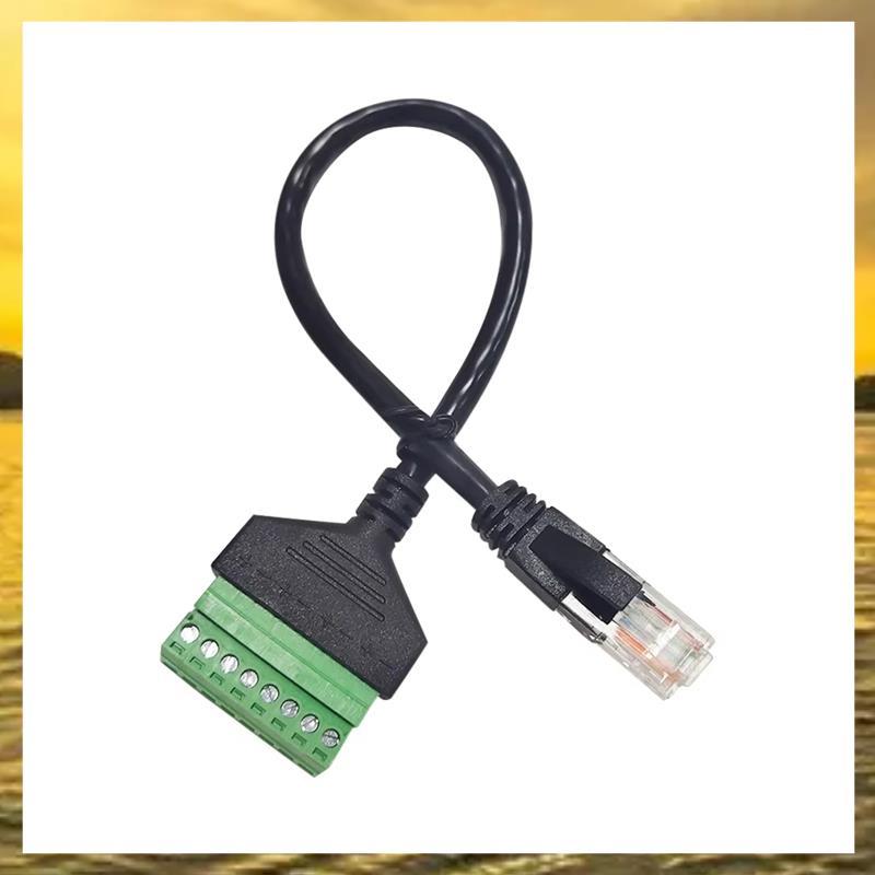 (Z I H F) 20cm RJ45 tocrew Terminal Block Ethernet Crystal Head-Male to8 Pin Terminal RJ45 tocrew Te