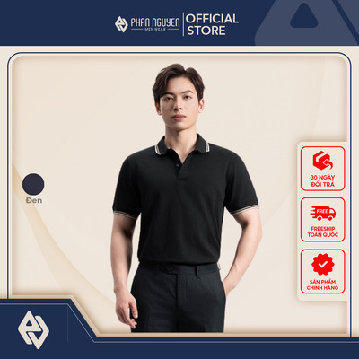 Áo polo nam Phan Nguyễn, chất liệu cotton cao cấp, mềm mát, thoáng khí, form slim fit APC.289
