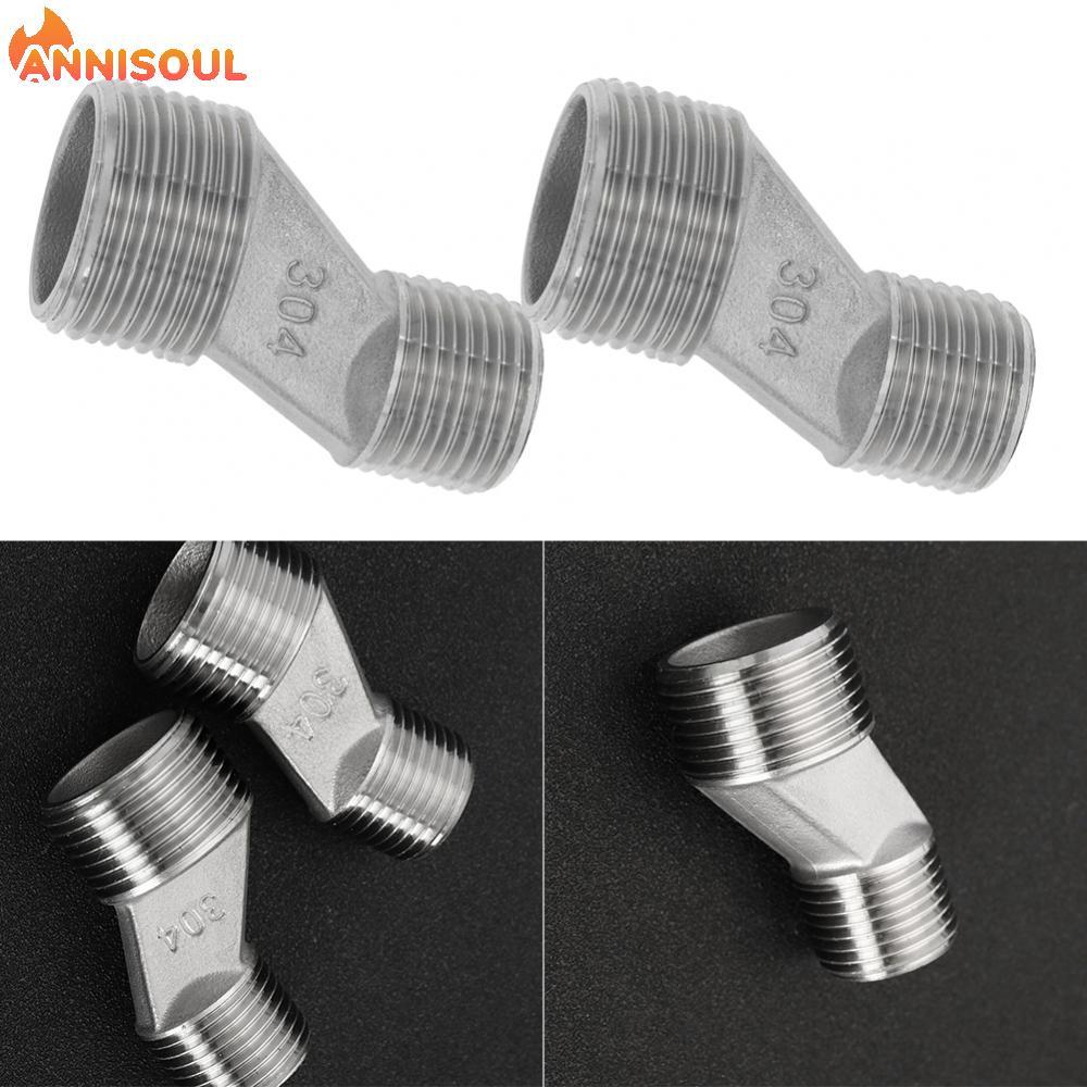[NISO]2x Bathroom S-Connector 1/2 Male To 3/4 Male Offset Adapter Hardware-Set