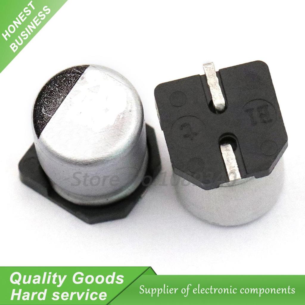 10 chiếc 25V47UF 6 * 5mm SMD tụ điện điện phân nhôm 47uf 25v 25V47UF-SMD