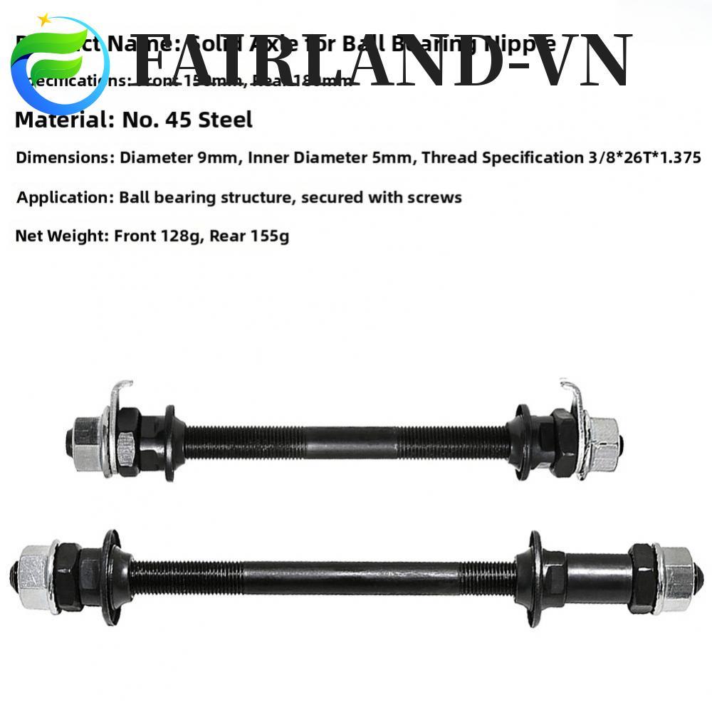 [FAIRLAND]Bicycle Hub Axle Front/Rear 150mm/180mm Mountain Bike Solid Axle Bicycle Parts