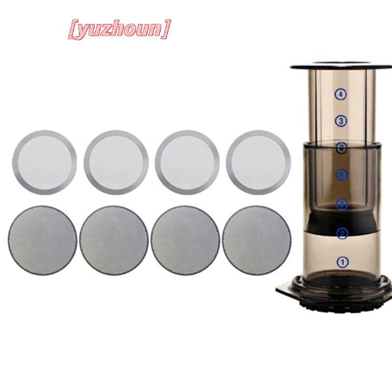 [yuzhoun] 2 Bộ Lọc Máy Pha Cà Phê Aeropress Đĩa Thép Không Gỉ Kim Loại Siêu Lọc Cho Máy Pha Cà Phê A