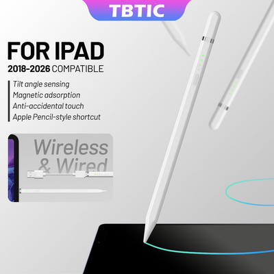TBTIC Bút Stylus Cho iPad 11th A16 Air 7 M3 2025 6 2024 5 4 3 10th A17 Pro 13 12.9 11 9th 8th 7th 6th Gen Mini 7 6 5 2022 2021 2020 2019 2018