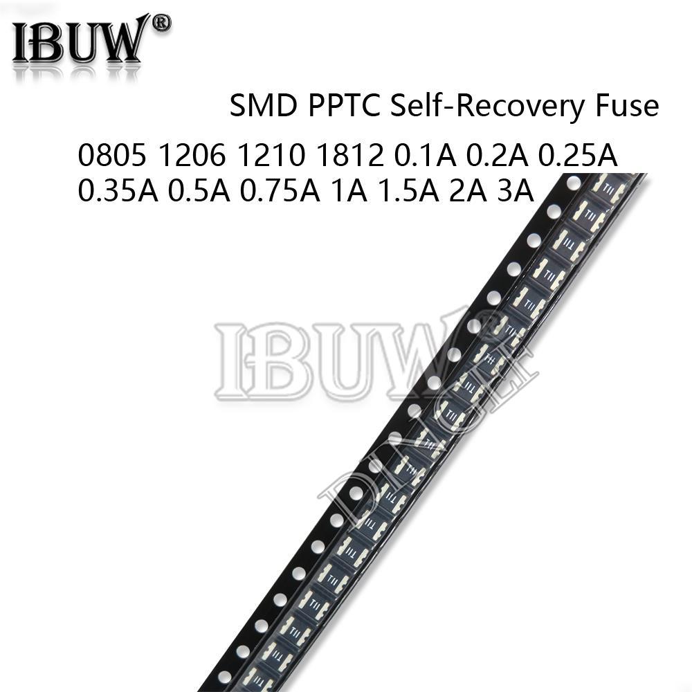 20 CHIẾC 0603 0805 1206 1210 1812 0.1A 0.2A 0.25A 0.35A 0.5A 0.75A 1A 1.5A 2A 3A PPTC Cầu chì tự phụ