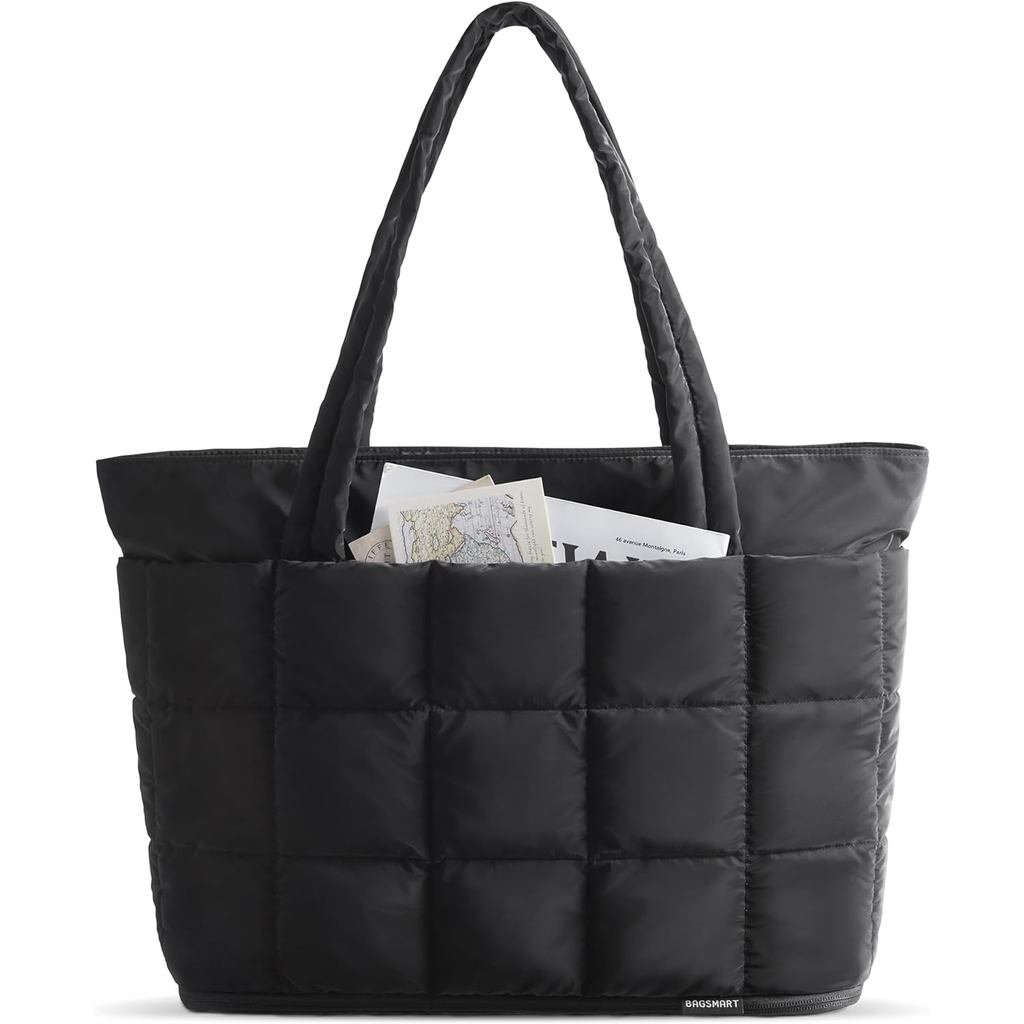 Túi tote có thể mở rộng BAGSMART dành cho nữ, Túi xách Tote làm việc Puffer, Túi đựng chăn cho phòng