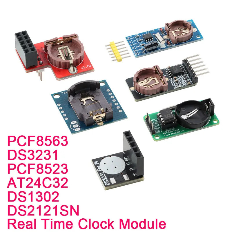 1 Chiếc PCF8563 DS3231 PCF8523 AT24C32 DS1302 DS2121SN IIC Đồng Hồ Thời Gian Thực Mô Đun Bộ Nhớ