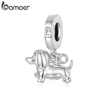 Bamoer Charms - Phụ kiện vòng tay cho nữ, quà tặng DIY với hạt đồng hồ hình xúc xích chó