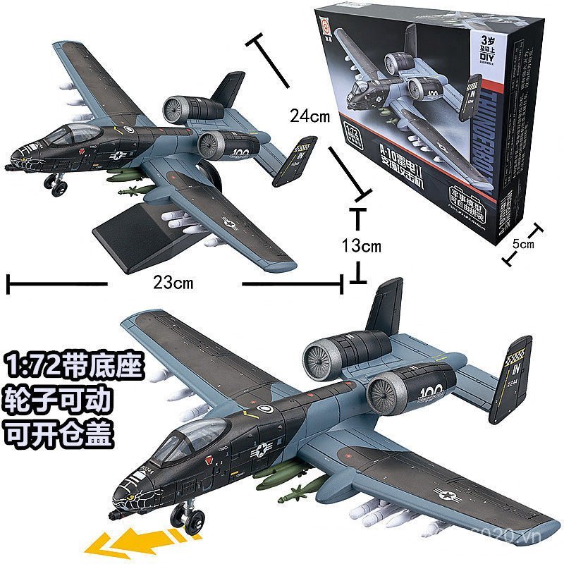 1: 72 Xujia A10 Thunderbolt 2 Tấn Công Máy Bay Tiêm Kích Su 25 Máy Bay Mô Hình Quân Sự Lắp Ráp Khối 