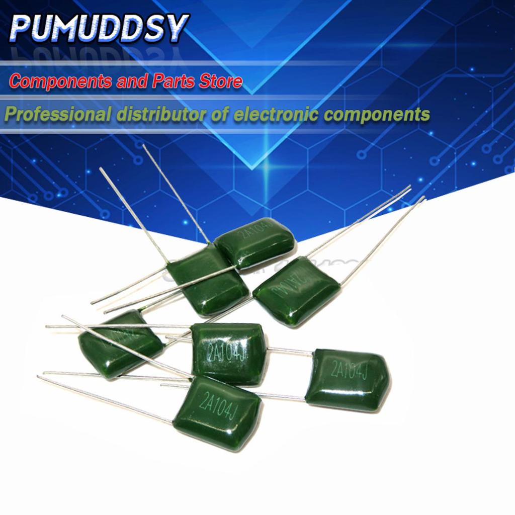 Bộ 50 2A104J 2A104 100V 0.1UF 100nF Polyester Film tụ điện