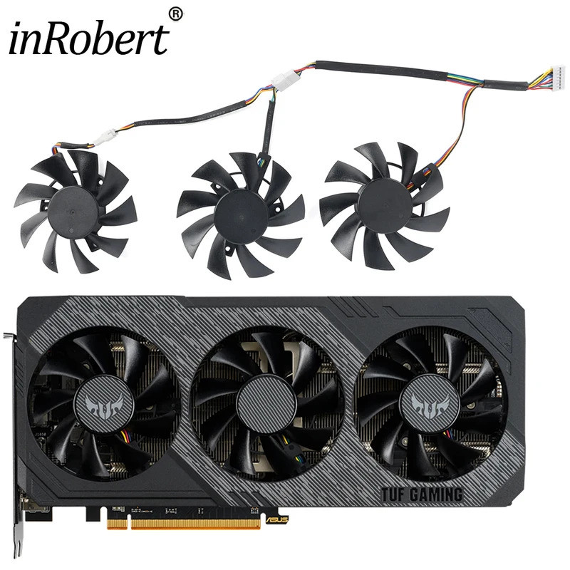 Mới Card Video Làm Mát Quạt Thay Thế Cho ASUS Radeon RX 5700 XT 8GB TUF X3 OC 1660 Ti SUPER 1660 6GB