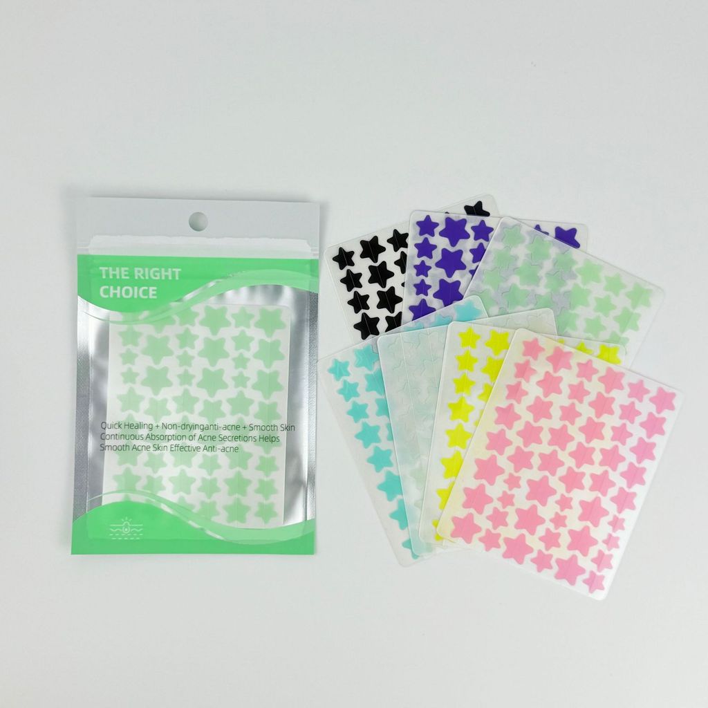 Miếng dán trị mụn ngôi sao đầy màu sắc Gel nước Loại bỏ mụn trứng cá Hấp thụ mụn Miếng dán trị mụn 5