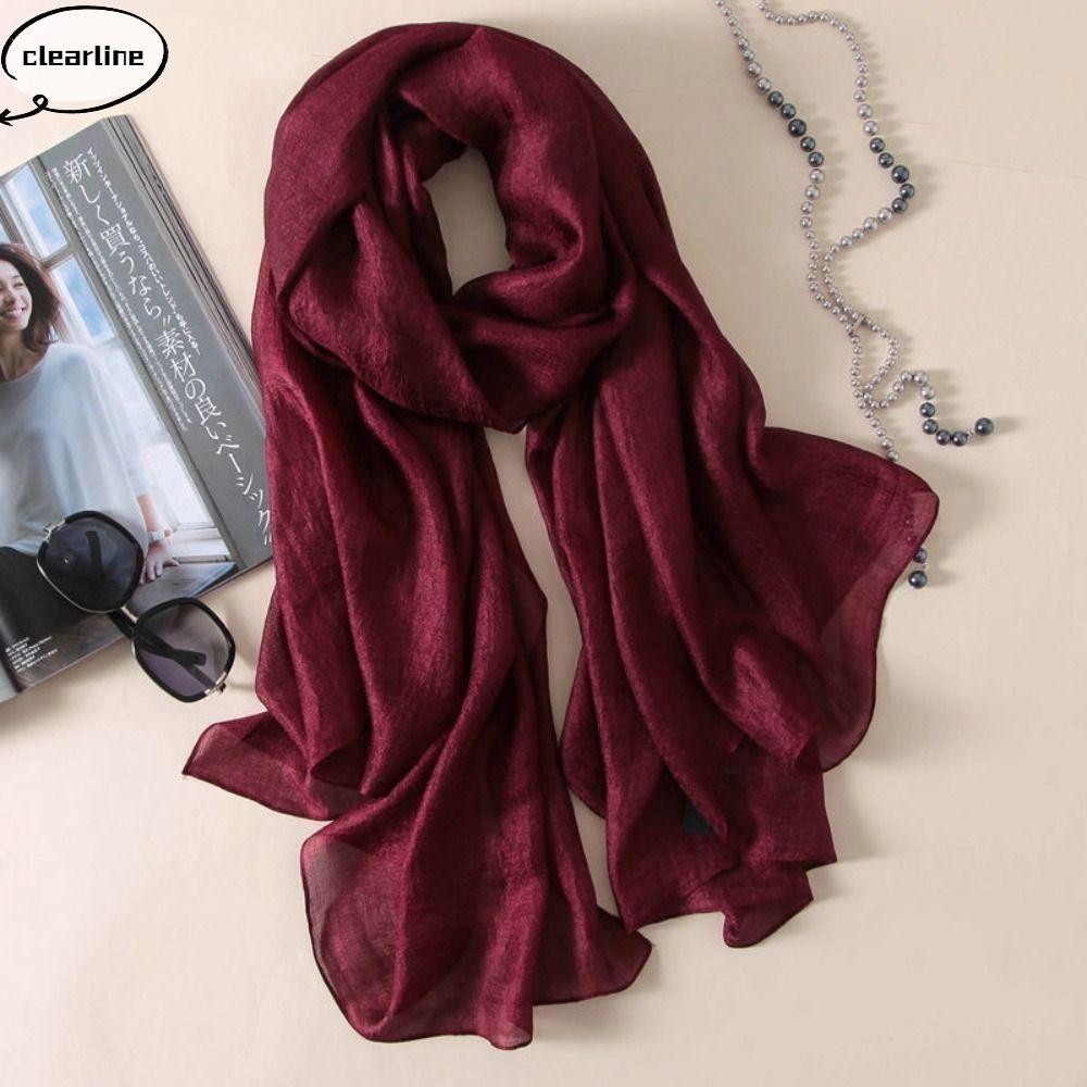 CLEARLINE Khăn choàng nữ chống nắng, thiết kế đơn sắc, phù hợp mọi kích cỡ và style hijab