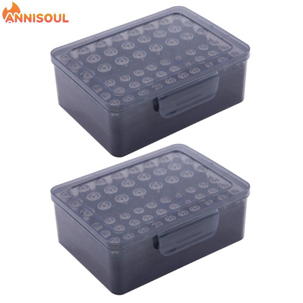 [NISO]Portable Battery Storage Box Holds 24 AA 30 AAA Batteries Shock Resistant Design