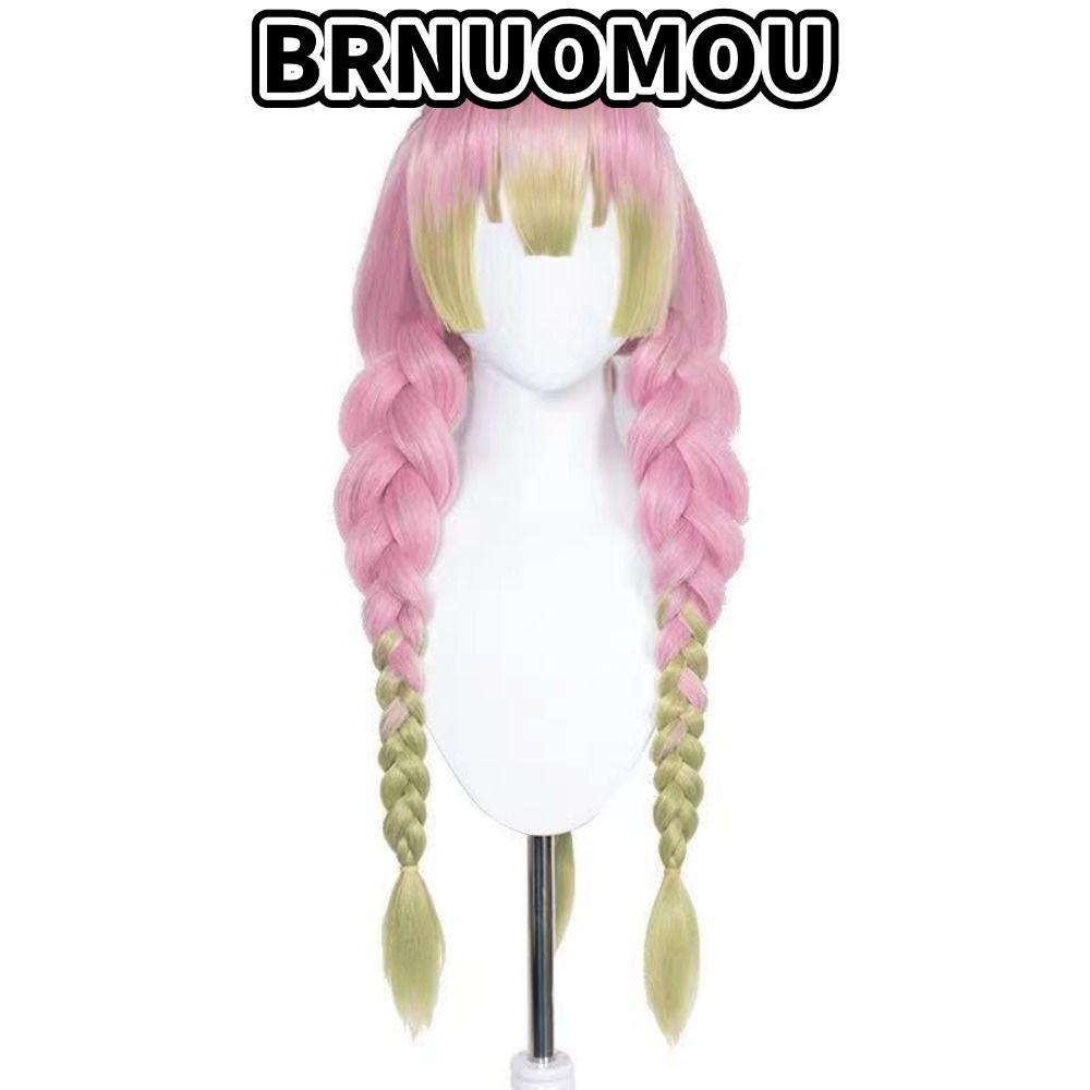 BRNUMOU Tóc Giả Cosplay Mitsuri Kanroji cho Halloween
