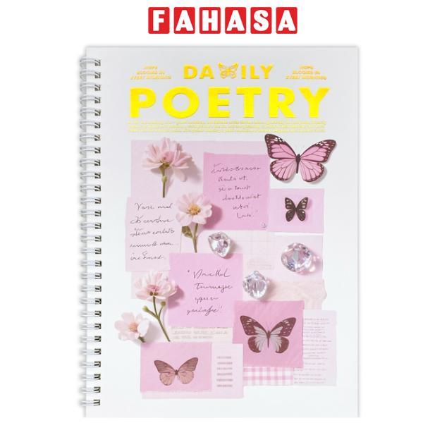 Sổ Lò Xo Teen Poetry B5 - Kẻ Ngang - 60 Trang 80gsm - Depai B5-2130-25 - Màu Hồng