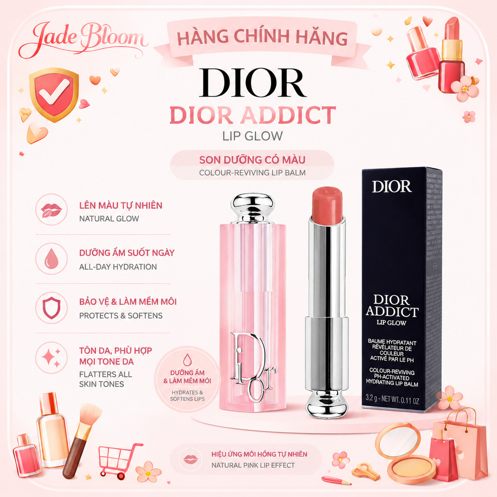 [Chính Hãng] Son Dưỡng 𝔻𝕚𝕠𝕣 𝐀𝐝𝐝𝐢𝐜𝐭 𝐋𝐢𝐩 𝐆𝐥𝐨𝐰 Fullsize | Mịn Môi, Dưỡng Ẩm, Tự Nhiên Hằng Ngày