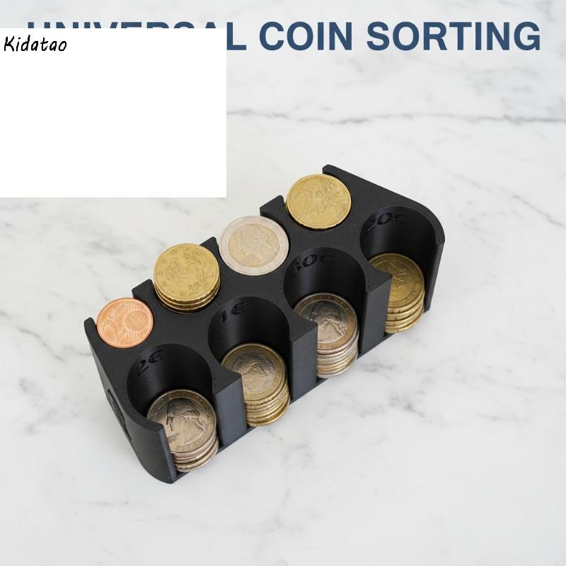 Kidatao Euro Đồng Xu Lưu Trữ Hộp Đựng 2 Euro 1 Euro 50 Cent Giá Đỡ Boxpact Thiết Kế Cho Máy Thu Ngân