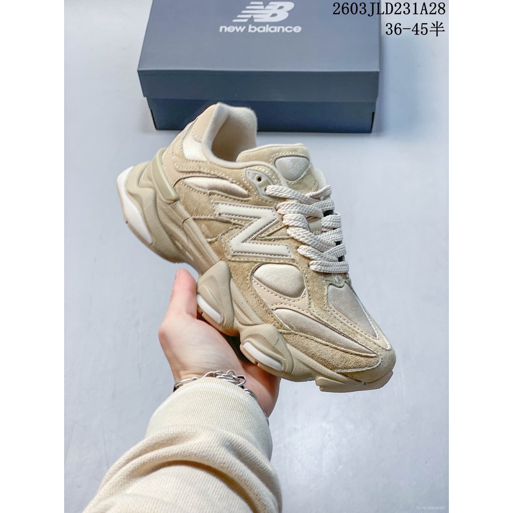NB 9060 New Balance, giày chạy bộ retro, thấp cổ, nhẹ, thoáng khí, unisex, thể thao & dạo phố
