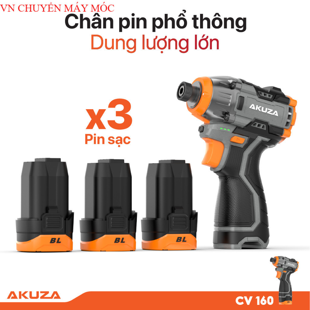Máy Bắn vít Akuza CV160 - Máy bắn vít cao cấp - Nhỏ Gọn - Cực Khỏe, Không Chổi Than VN CHUYÊN