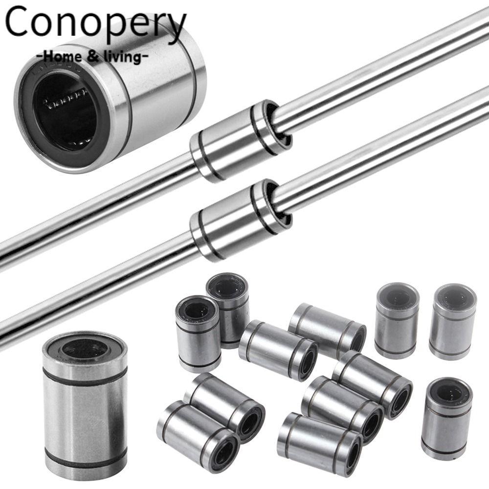 CONOPERY Bushing Thép Mạ Niken Thanh Trục CNC Phần LM3UU LM4UU LM5U LM6UU