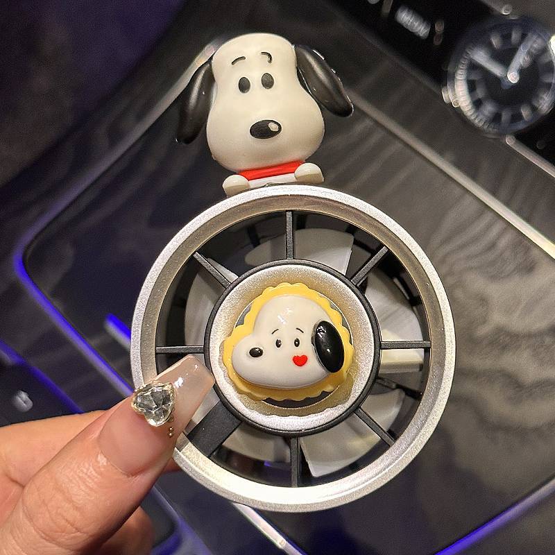 Pikachu USB Small Fan Mute Car Fan Large Wind Power Luminous Three-Gear Color Changing Mini Fan Plug