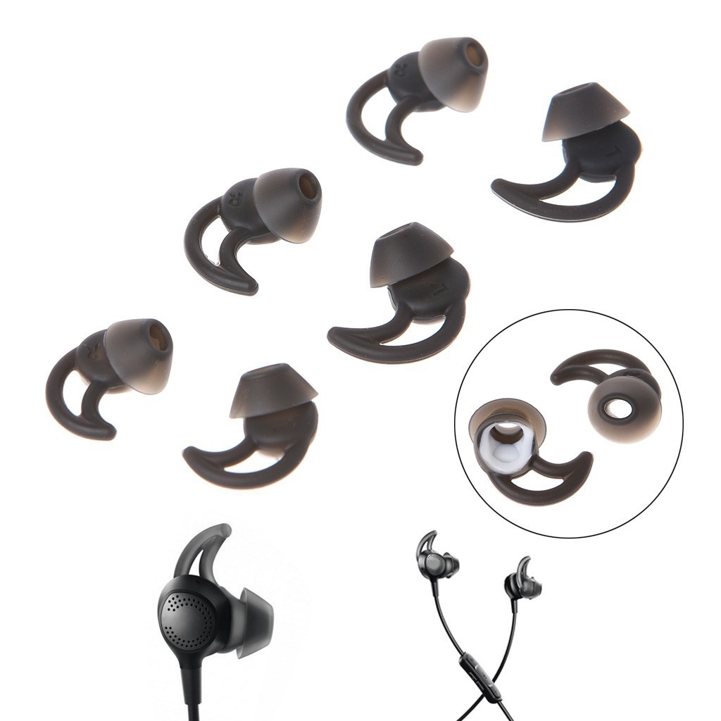 3 Cặp Đầu Tai Cho Tai Nghe Bose QC20 QC30, Silicone Thay Thế Móc Tai Gel Tai