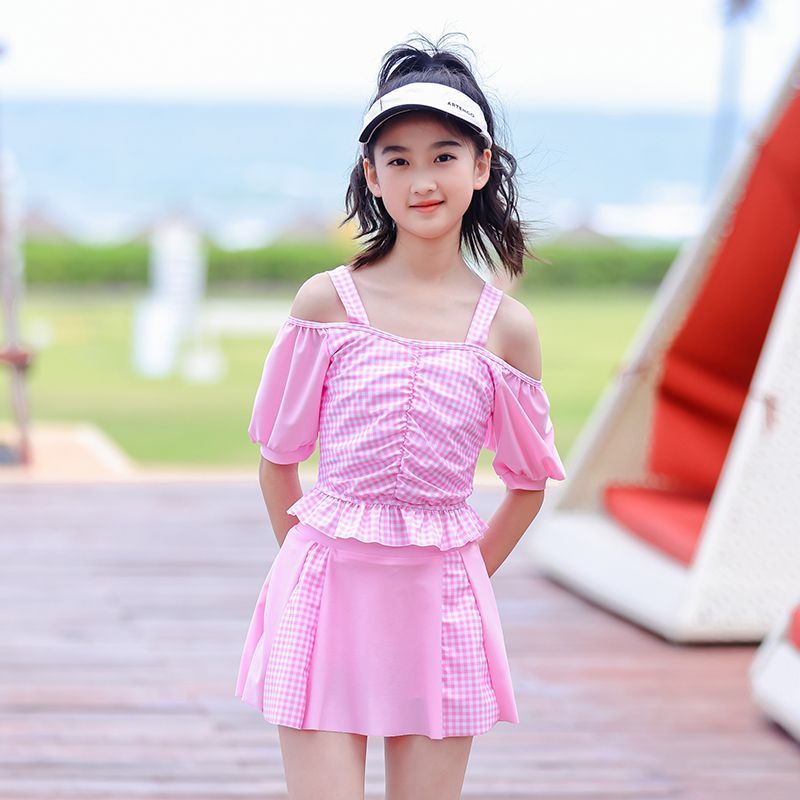 Bộ đồ bơi chia đôi 120-160 cho bé gái lớn, Bộ đồ bơi suối nước nóng đi biển cho bé 5-14 tuổi