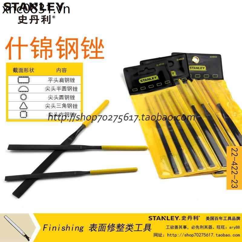 Stanley Flat Head Flat Steel File / Tập tin hình bán nguyệt nhọn Bộ 5 / 10 Bộ 22-429 / 521