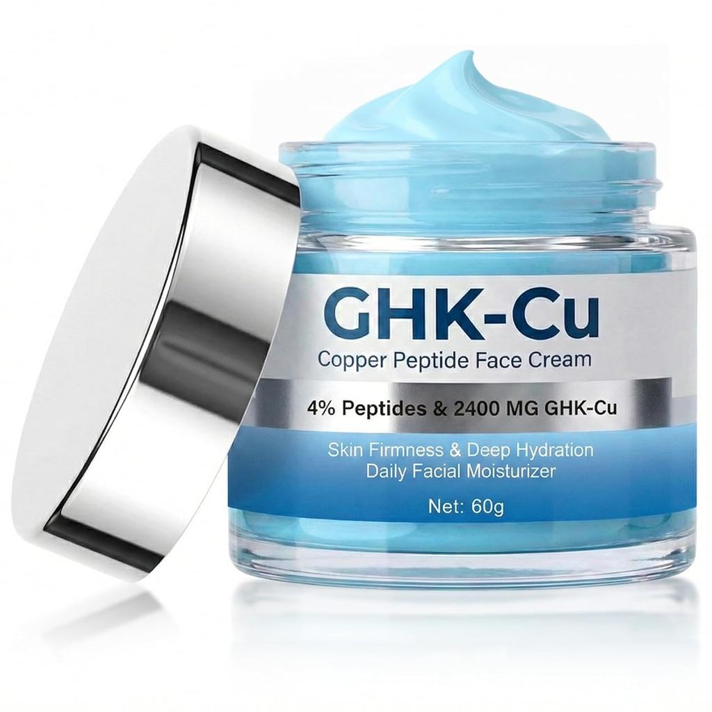 GHK-Cu Copper Peptide Cream, 2400mg Potency GHK Cu Formula, 4% Peptide hoạt tính sinh học cho mặt & 