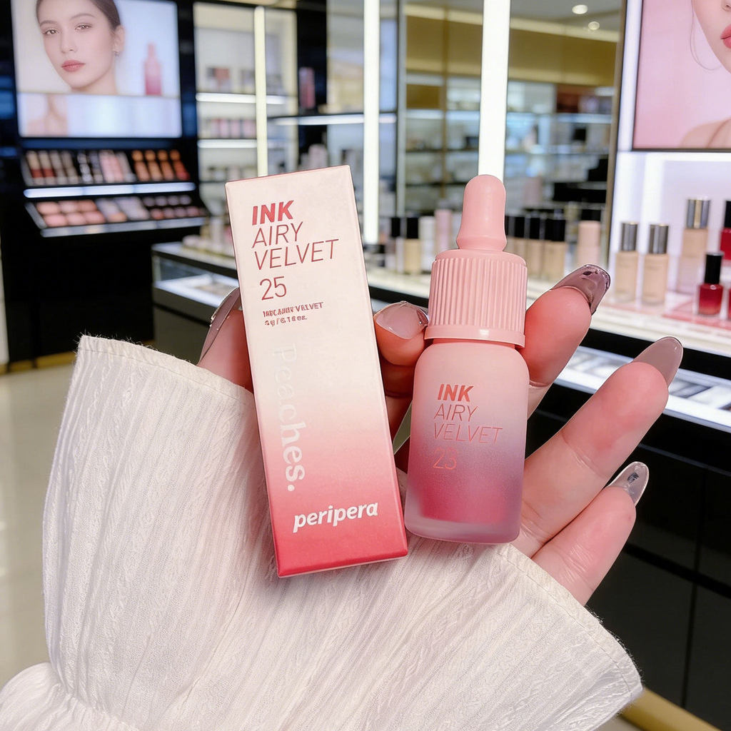 son bóng lì lâu trôi son bóng Hàn Quốc Peripera Peripera Air Lip Gloss Chai Nhỏ Mực Dưỡng Ẩm Mực Bón