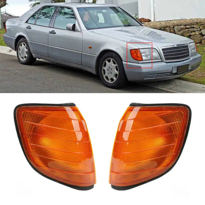 1 Đèn góc báo rẽ phía trước không có bóng đèn cho Mercedes-Benz W140 S320 S420 S600 300SD 400SEL 500