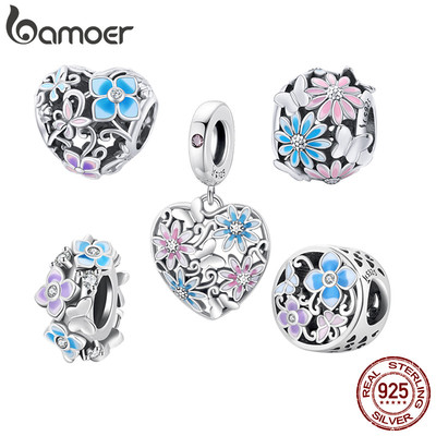 Hạt charm bạc sterling 925 Bamoer SCC2061 dòng thiết kế Secret Garden 3 kiểu thời trang tự làm trang sức vòng cổ