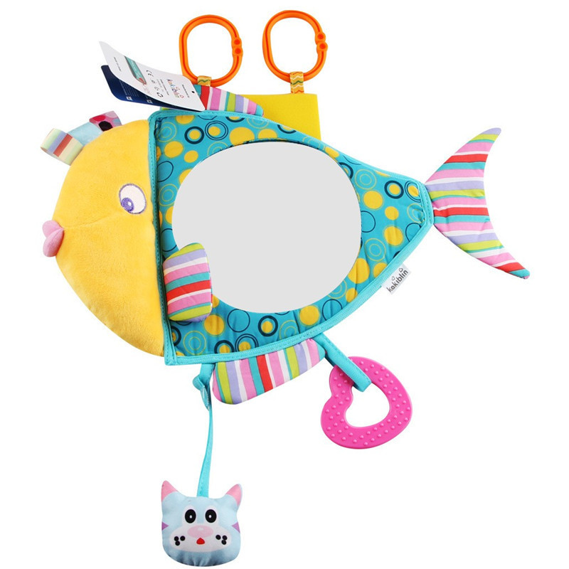 Baby Deep Sea Fish Mirror Car Hanging Toy, Children's Car Toy, Baby Funny Mirror Pendant, Car Rearvi