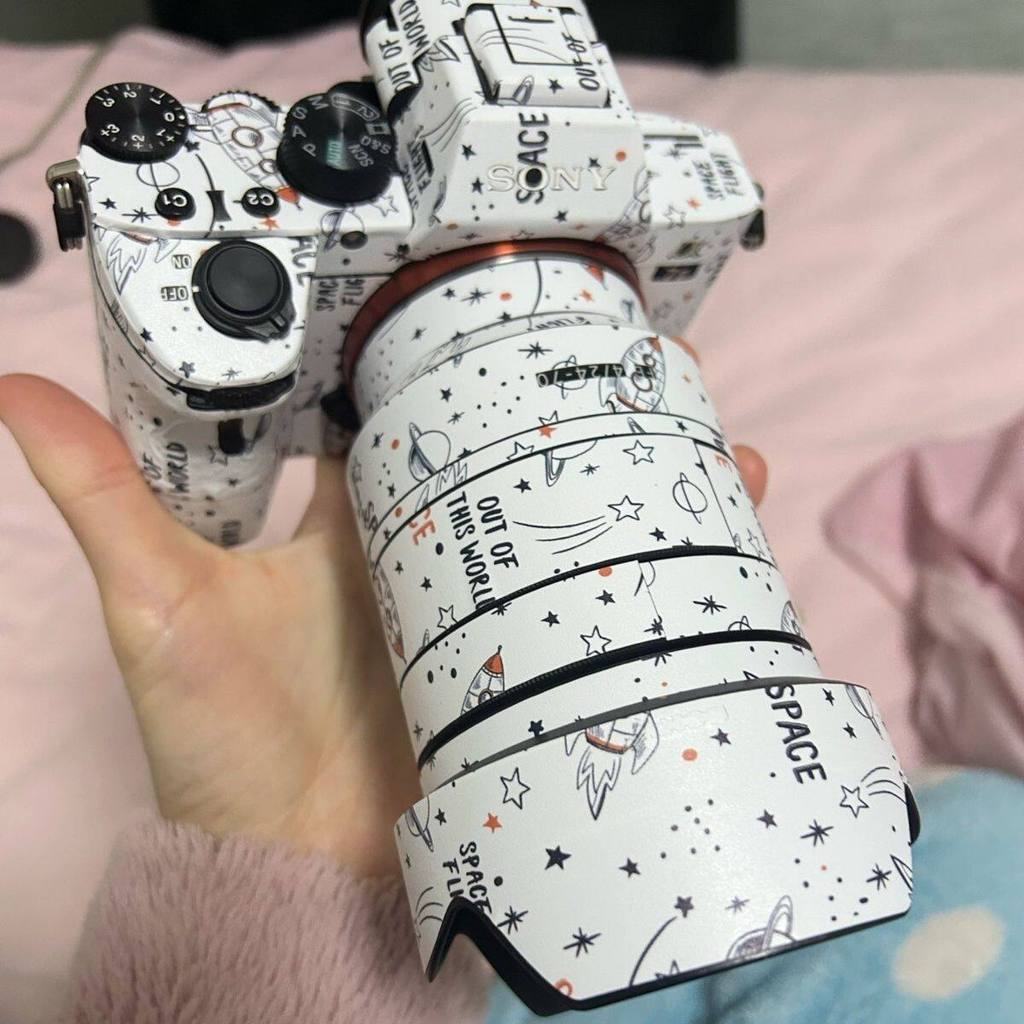 Đi Bộ Lừa Thích Hợp Cho Sony A7M5 Miếng Dán Camera a75 Thân Phim Màu Mờ Bảo Vệ Full Cover Phim