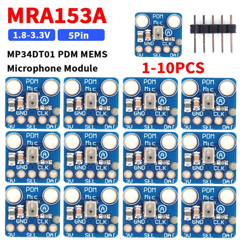 MP34DT01 Micro Đa Hướng Nhỏ Điều Chế Mật Độ Đầu Ra PDM MEMS Micro Module Độ Nhạy Cao Giao Diện I2S